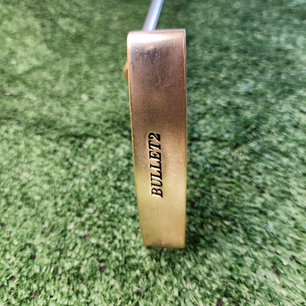 Rare Bullet 2 Brass Blade Putter Steel Shaft Right Handed 33.5"
